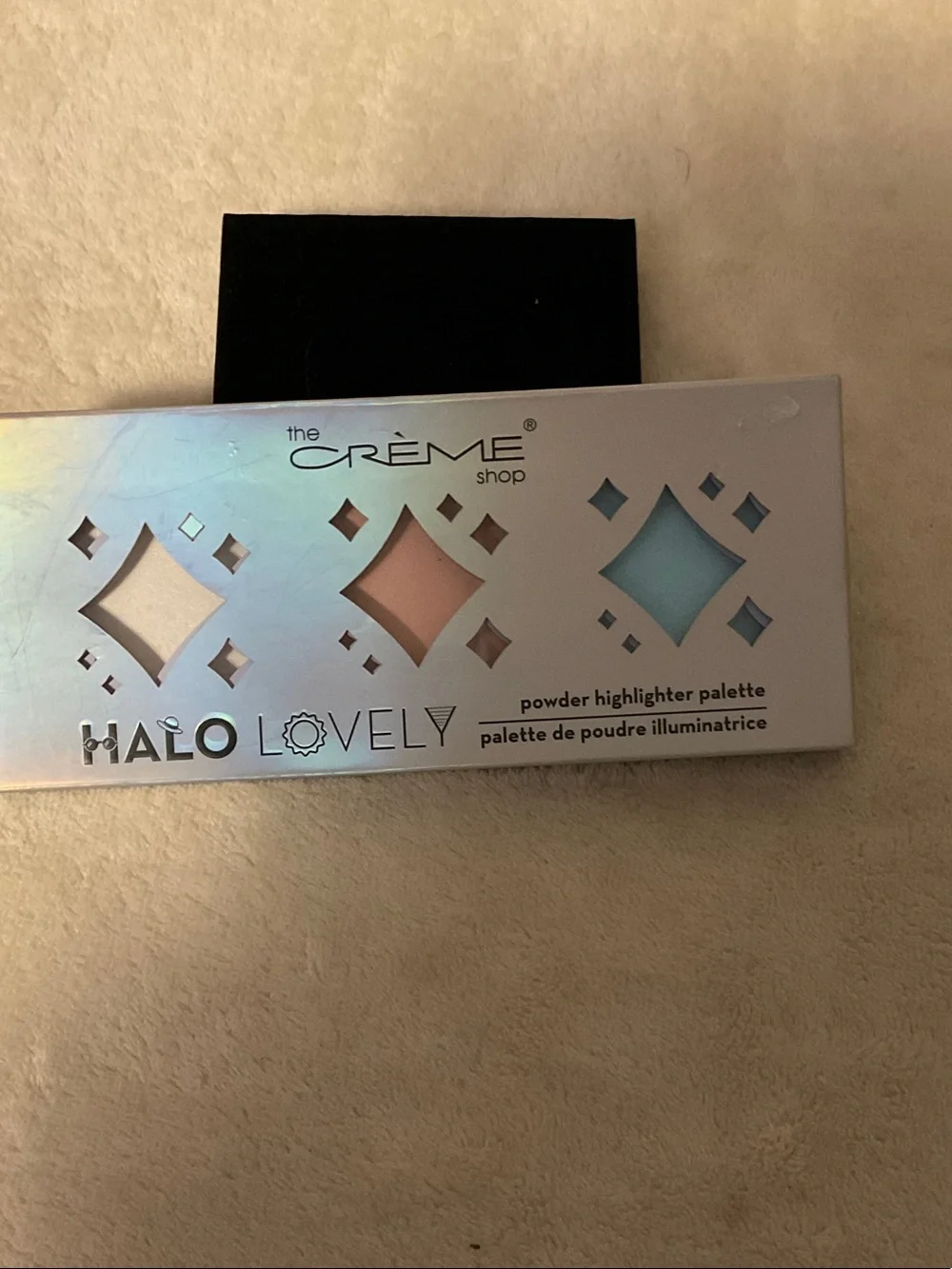 The Crème Shop Halo Lovely Powder Highlighter Palette - Pink, Blue, White